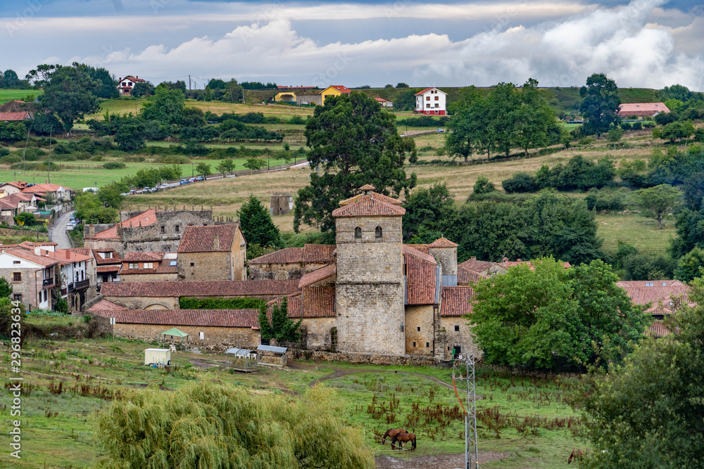 Santillana del Mar, Spain, 27, july, 2019: pretty village in the province of Cantabria in Spain