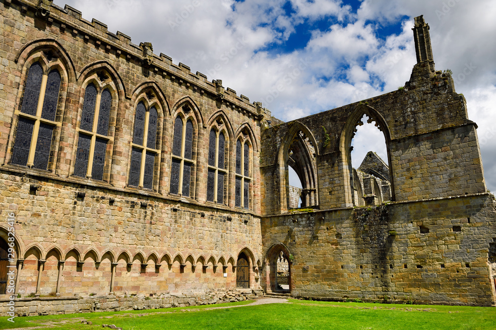 The Priory Church of St Mary and St Cuthbert connected to ruins of Bolton Priory Augustinian monastery in Boton Abbey Wharfedale England