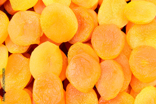 Dried apricots in retail shop