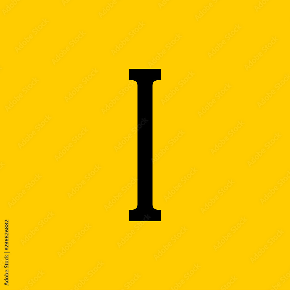 I letter old Russian font. National Folk alphabet Russia. Retro ABC sign. Vector illustration I letter old Russian font. National Folk alphabet Russia. Retro ABC sign. Vector illustration