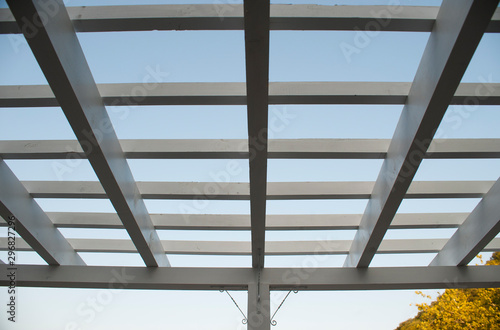 Wallpaper Mural White painted construction timber roof Torontodigital.ca