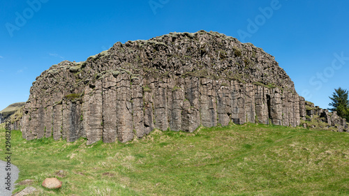 Dverghamrar sea eroded basaltic columns, South Iceland. photo