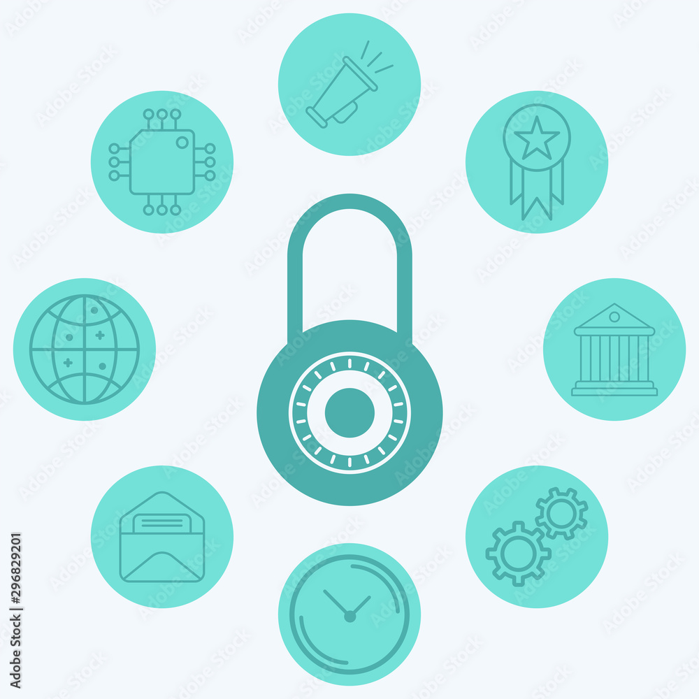 Padlock vector icon sign symbol Padlock vector icon sign symbol