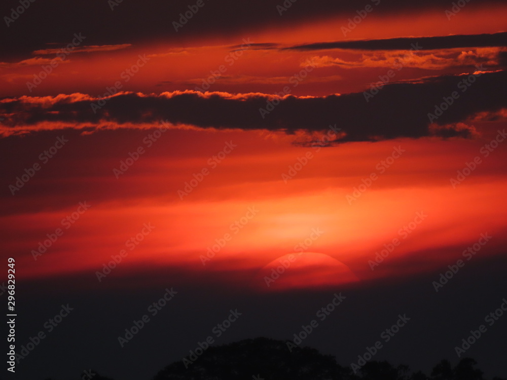 sunset in the mountains