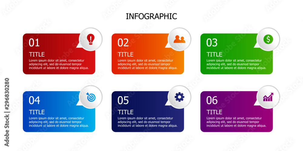 Modern colourful Infographics steps Modern colourful Infographics steps