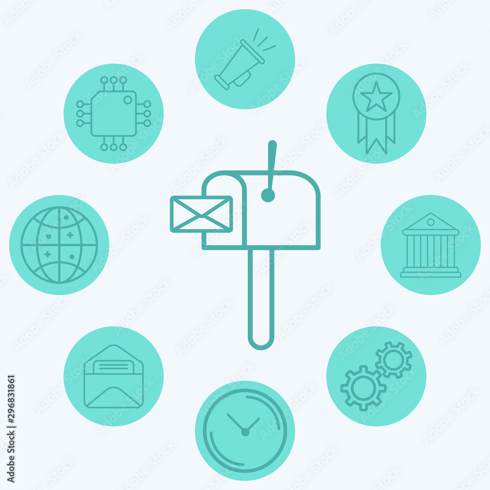 Mail box vector icon sign symbol Mail box vector icon sign symbol