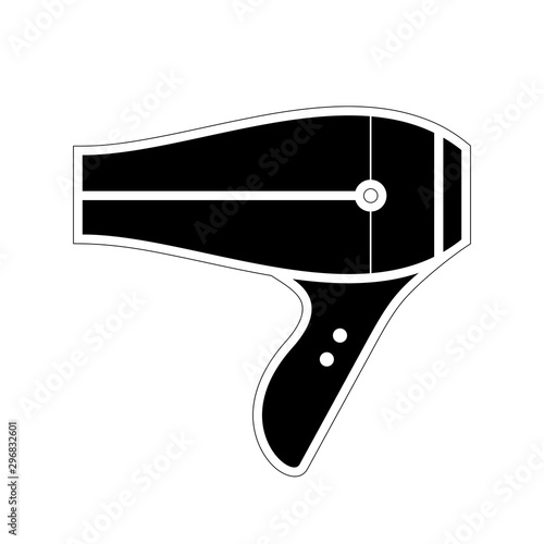 hair dryer. barber shop icon. 