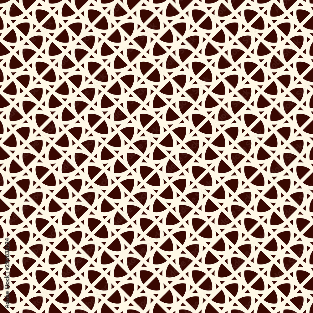 Modern print with geometric shapes. Contemporary abstract background with repeated stylized triangles. Seamless pattern Modern print with geometric shapes. Contemporary abstract background with repeated stylized triangles. Seamless pattern