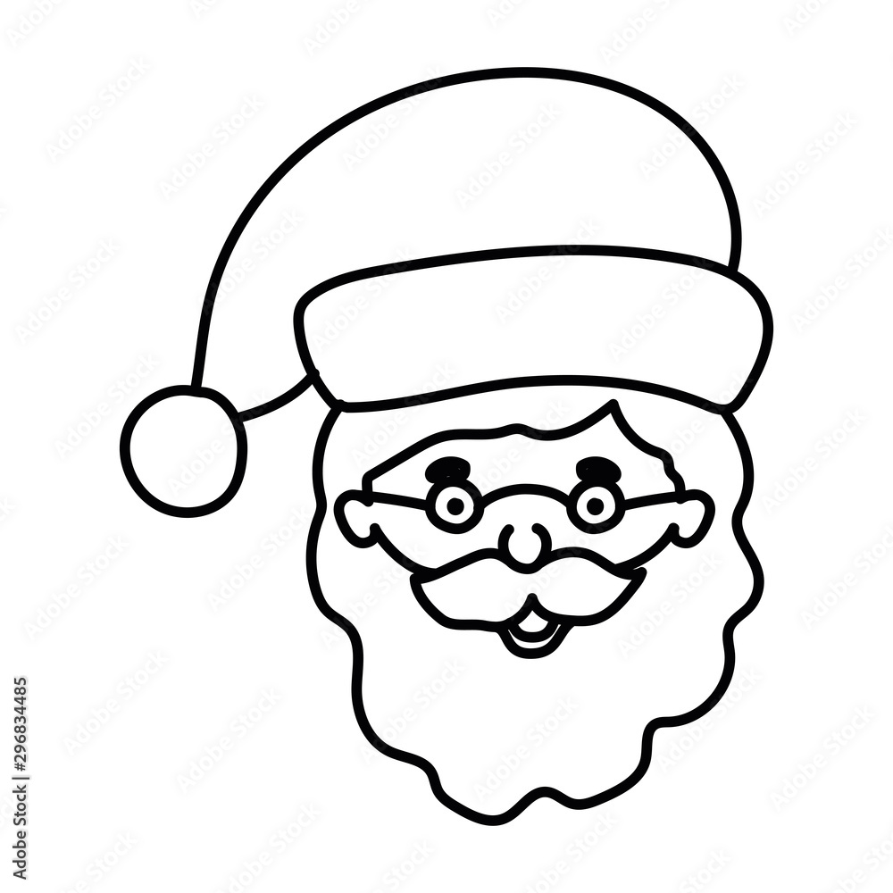 merry christmas santa claus head character merry christmas santa claus head character