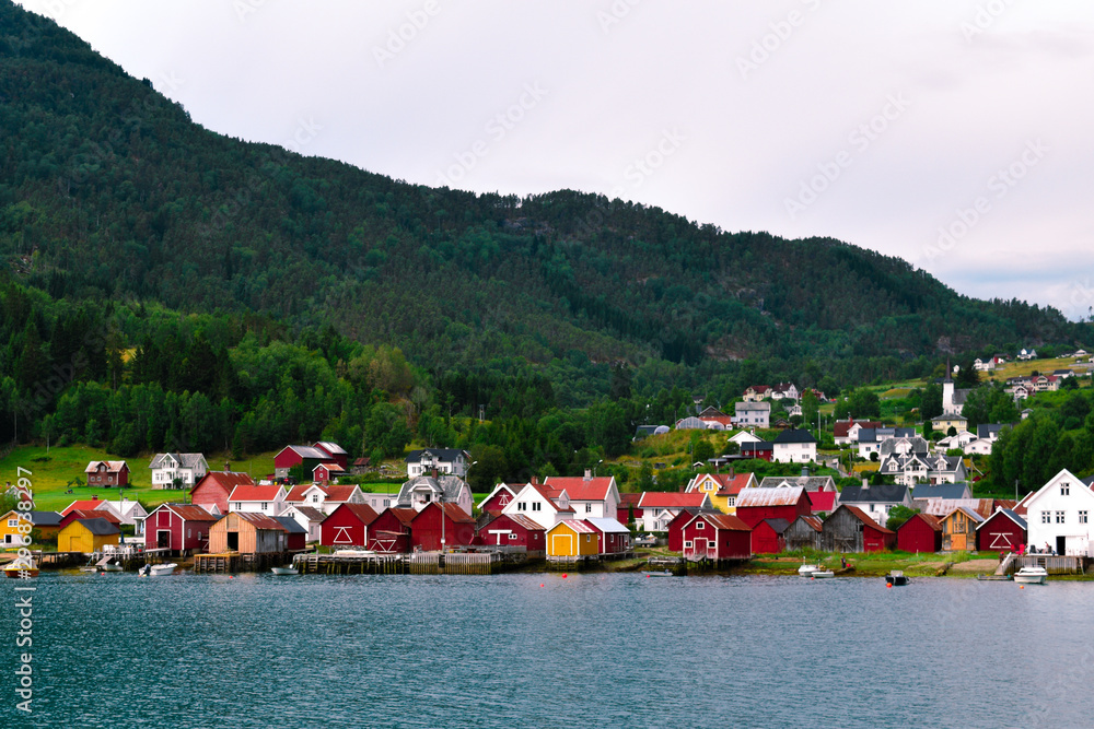 Typical fishing village in Norway