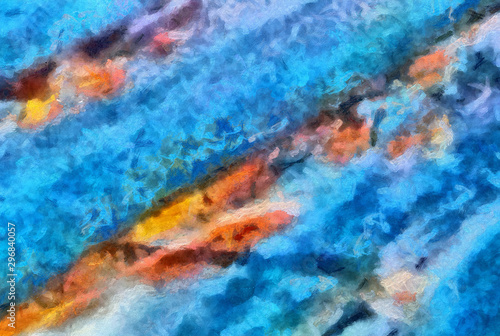 Multicolor brush strokes in oil structure. Grunge fine art mixed media texture. Artistic detailed background. Interesting designed pattern. Prints backdrop.