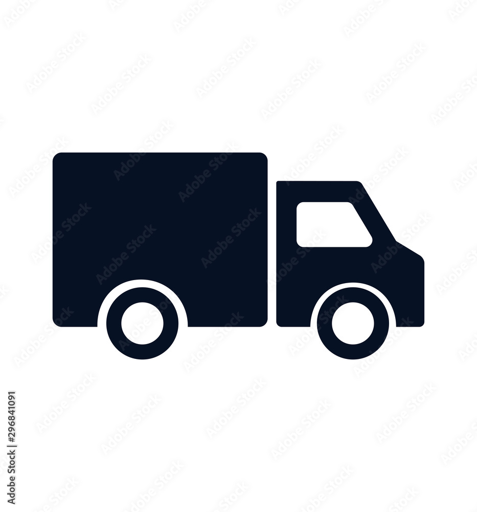 Truck icon delivery ilustration vector isolated on white Truck icon delivery ilustration vector isolated on white
