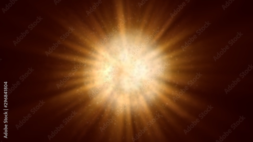 explosion in space over a black background