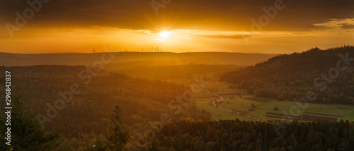 Autumn Sunset in the Black Forest photo