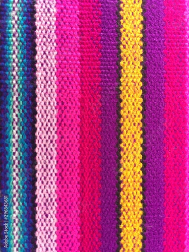 colorful textile background - folkloric design of Bolivia