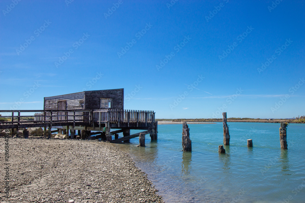 View of Okarito lagoon, West coast of New Zealand