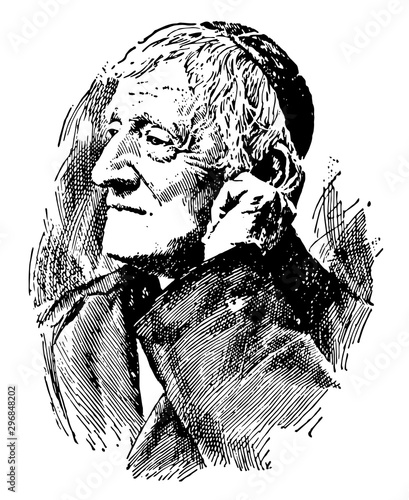 Cardinal John Henry Newman vintage illustration
