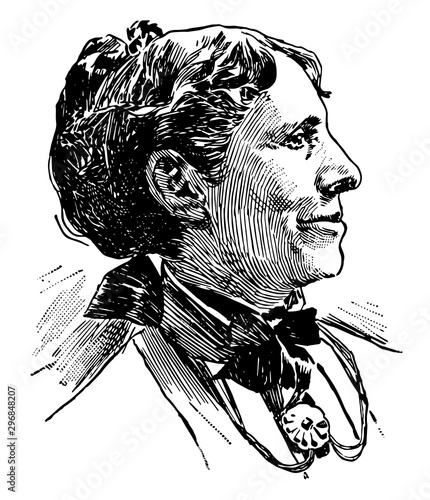 Clara Barton vintage illustration