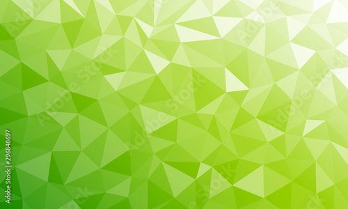 Tropical fresh nature color. Bio texture low poly green background v3 geometric mosaic Ai EPS