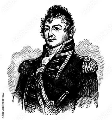 Isaac Hull vintage illustration