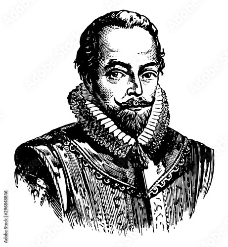 Sir Walter Raleigh vintage illustration