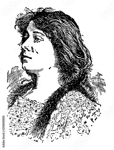 Julia Marlowe vintage illustration
