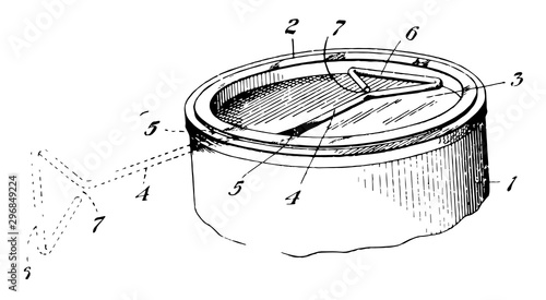 Friction Top Can vintage illustration