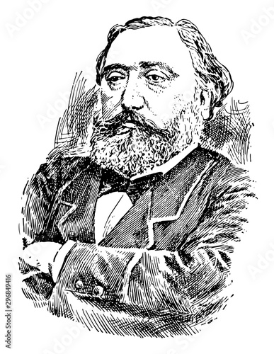 Leon Gambetta vintage illustration