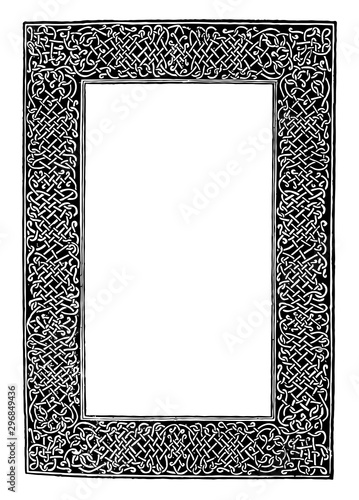 Scrolling Border is a 16th century design vintage engraving.