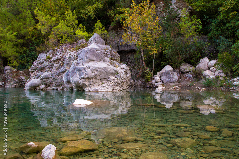 Fototapeta premium mountain river in canyon golnuk in Turkey
