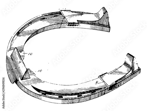 Shoe With Removable Calks vintage illustration.