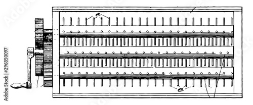 Bread Crumbing Machine vintage illustration.