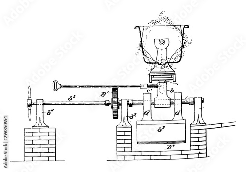 Reversible Enameling Cradle vintage illustration.