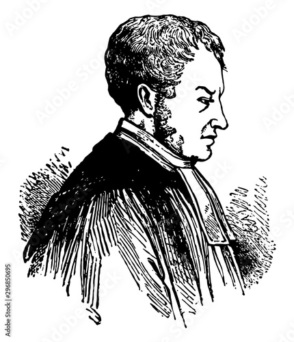Rev. Dr. Pusey vintage illustration