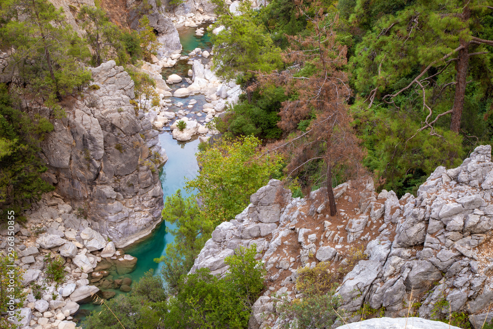 mountain river in canyon golnuk in Turkey mountain river in canyon golnuk in Turkey