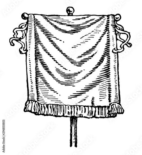  a treasured symbol of the military and closely defended in combat vintage illustration