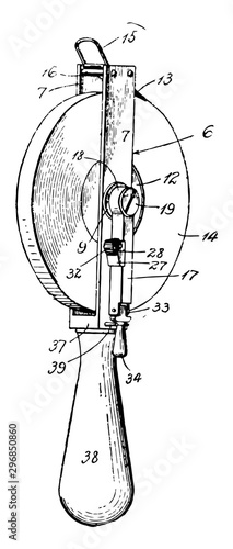 Crank Mechanism vintage illustration.