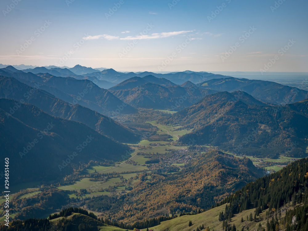 Panoramic Mountain View in the Bavarian alps