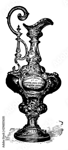 America trophy vintage illustration.