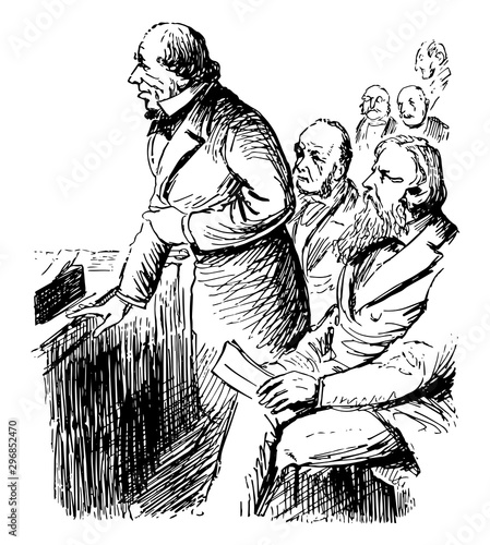 Benjamin Disraeli, vintage illustration