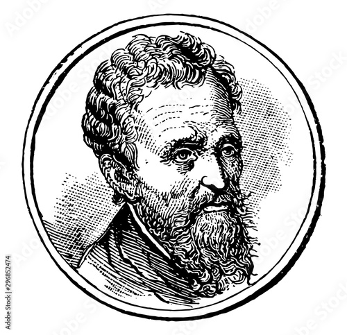 Michelangelo vintage illustration