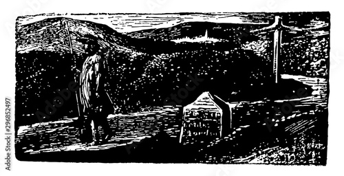 Phillip Pastoral was created by English poet painter and printmaker William Blake vintage engraving.