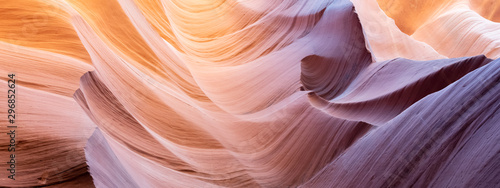Colorful wave shape rocks at the Antelope Canyon, Arizona, USA - background concept