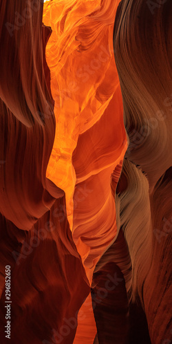 Colorful wave shape rocks at the Antelope Canyon, Arizona, USA - background and texture concept