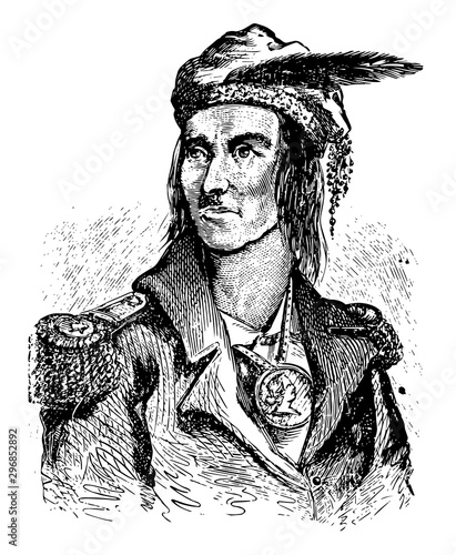 Tecumseh vintage illustration