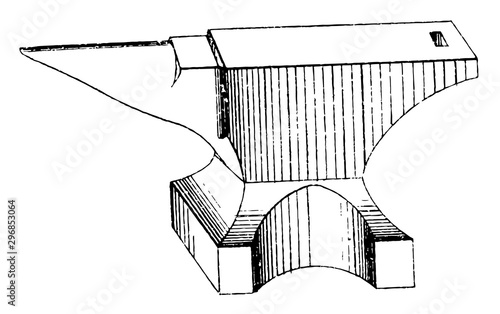 Anvil Tool vintage illustration.