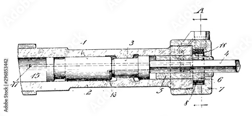 Device for Hammer Drill vintage illustration.
