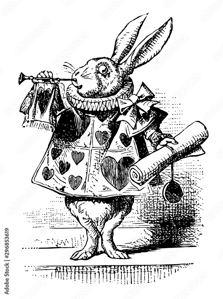 Fototapeta Alice in Wonderland vintage illustration