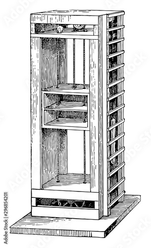 Dumb Waiter vintage illustration.
