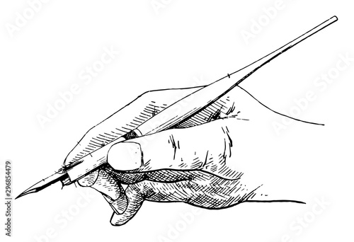 William A Gay Penholder Patent, vintage engraving.